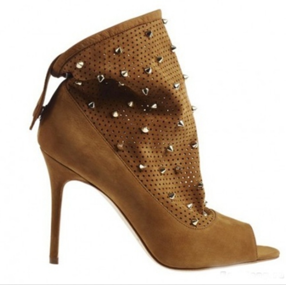 Brian Atwood adjustable open-top booties